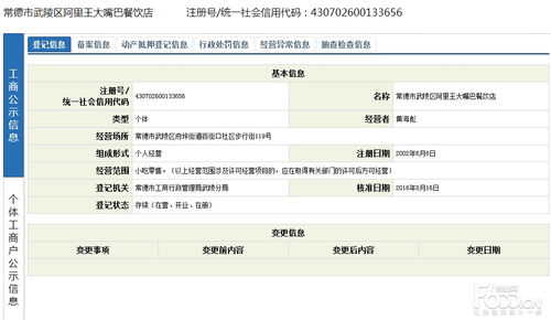 常德市武陵区阿里王大嘴巴餐饮店资质查询,阿里王大嘴巴特许经营资格认证 f600品牌加盟网